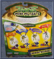 Aerial Assault (Mike & Elite Foot) from Teenage Mutant Ninja Turtles - 2007 Movie - Mini Mutants manufactured by Playmates [Back]