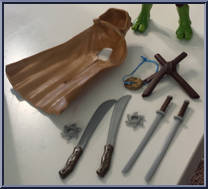 Leonardo (Jungle) from Teenage Mutant Ninja Turtles - 2007 Movie - Basic Series manufactured by Playmates [Accessories]