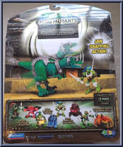 Leo vs Raptor from Teenage Mutant Ninja Turtles - 2007 Movie - Mini Mutants manufactured by Playmates [Back]