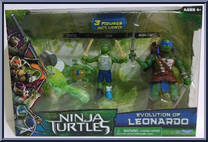 Evolution of Leonardo from Teenage Mutant Ninja Turtles - 2014 Movie - Box Sets manufactured by Playmates [Front]