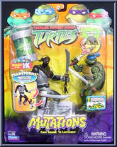 Foot Soldier vs Leonardo from Teenage Mutant Ninja Turtles - Animated - Mutations manufactured by Playmates [Front]