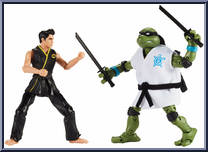 Leonardo vs Miguel from Teenage Mutant Ninja Turtles vs Cobra Kai - Basic Series manufactured by DC Collectibles [Loose]