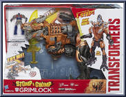 Grimlock (Electronic Chomp & Stomp) from Transformers - Age of Extinction - Robots in Disguise - Mega 1-Step Changers manufactured by Hasbro [Front]