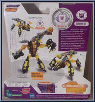 Scrapmetal (Yellow) from Transformers - Cybertron - Scout Class manufactured by Hasbro [Back]