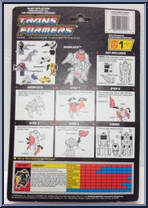 Grimlock from Transformers - Generation 1 - Legends - Pretender Classics manufactured by Hasbro [Back]