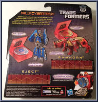 Eject & Ramhorn from Transformers - Generations - Fall of Cybertron - Legends Class manufactured by Hasbro [Back]