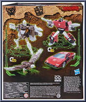 Sideswipe & Skywarp from Transformers - Kingdom War for Cybertron - Deluxe manufactured by Hasbro [Back]