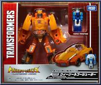 Wheelie & Goshooter from Transformers - Legends - Wave 14 manufactured by Takara [Front]