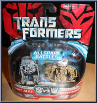 Jazz vs Bonecrusher from Transformers - Movie - Allspark Battles manufactured by Hasbro [Front]