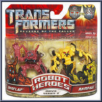 Mudflap vs Rampage from Transformers - Revenge of the Fallen - Robot Heroes manufactured by Hasbro [Front]