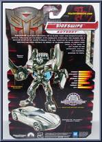 Sideswipe from Transformers - Revenge of the Fallen - Deluxe Class manufactured by Hasbro [Back]