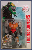 Grimlock (Gold Armor) from Transformers - Robots in Disguise (2015) - Warriors manufactured by Hasbro [Front]