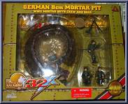 German 8cm Mortar Pit from Ultimate Soldier - 32X - Sets manufactured by 21st Century Toys [Front]