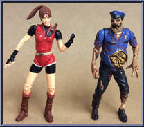Claire Redfield / Zombie Cop from Video Game Super Stars Presents - Resident Evil 2 manufactured by Toy Biz [Loose]