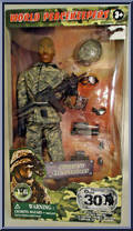 Airborne Infantryman (Black) from World Peacekeepers - 12" Scale manufactured by M&C Toy Centre [Front]