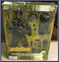 Marine (NBC Specialist) (Black) from World Peacekeepers - 12" Scale manufactured by M&C Toy Centre [Front]