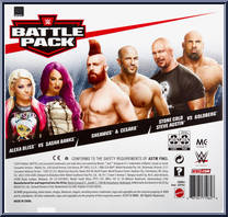 Sasha Banks vs Alexa Bliss from WWE Battle Packs - Series 60 manufactured by Mattel [Back]
