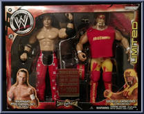 Hulk Hogan vs. Shawn Michaels from WWE Classic Superstars - Exclusives manufactured by Jakks Pacific [Front]