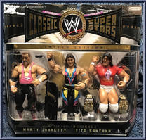 Jim Neidhart / Marty Jannetty / Tito Santana from WWE Classic Superstars - 3-Packs manufactured by Jakks Pacific [Front]