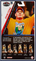 John Cena from WWE Elite Collection - Series  60 manufactured by Mattel [Back]