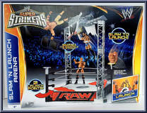 Slam 'N Launch Arena from WWE - Super Strikers manufactured by Mattel [Front]