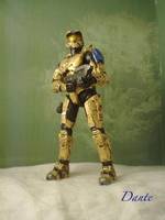 Gold Metallic Mark VI With Blue Metallic Secondary (Halo) Custom Action Figure