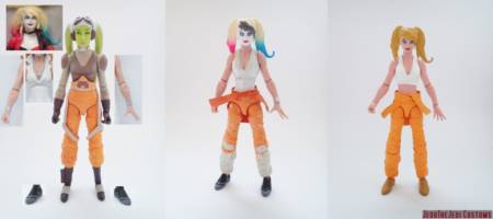 Harley Quinn (Arkham Inmate) (Batman) Custom Action Figure [Harley Quinn (Arkham inmate) custom figure before and after]