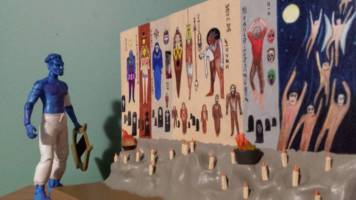 Clive Barker's Nightbreed Wall of Prophecy (Horror) Custom Diorama / Playset