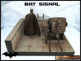 Batman - Bat Signal rooftop display (Batman) Custom Diorama / Playset