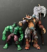 Dethor The Slicer -  Half Giant Barbarian (Original) Custom Action Figure [before and after]