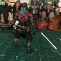 Nomad Maul (non canonical) (Star Wars) Custom Action Figure [Drapery off, back view.]
