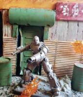 Space Port / War Torn Wall (A Fistful of Dollars) Custom Diorama / Playset