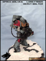 Space Wolves - Long Fang with Heavy Bolter (Warhammer) Custom Action Figure