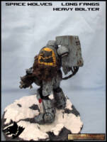 Space Wolves - Long Fang with Heavy Bolter (Warhammer) Custom Action Figure