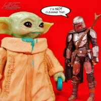 Baby Yoda (Macaron revolt) From the episode "The Siege" (Star Wars) Custom Action Figure