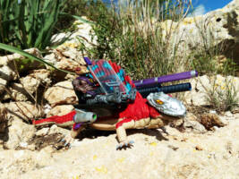 Drone with Dimetrodon; Dino Riders 3.75 (Dino Riders) Custom Action Figure