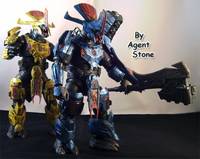 Blue Battle Damage Brute Chieftain (Halo) Custom Action Figure