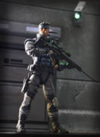 Solid Snake Custom Action Figure with Shadow Moses Diorama from Metal Gear Solid 1 (Metal Gear Solid) Custom Action Figure [Solid Snake]