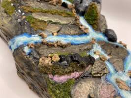 Custom Painted Boulder Canyon Base for Tabletop & Action Figures (Star Wars) Custom Diorama / Playset [Boulder Canyon Base is Versatile]