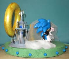 Sonic and Amy wedding cake topper (Sonic) Custom Diorama / Playset