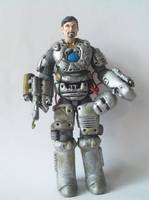 25th anniverary GI Joe: Iron Man Mark 1 with swappable Tony Stark Head (G.I. Joe) Custom Action Figure