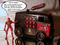 Animated Deadpool W/ Battle Van (Marvel Legends) Custom Action Figure