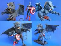 Cap VS Dragon Man (Marvel Universe) Custom Action Figure