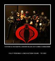 Black Suit Cobra Commander Marvel Legends (G.I. Joe) Custom Action Figure