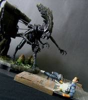 Alien Diorama: Queen W/ Bishop (Aliens) Custom Diorama / Playset