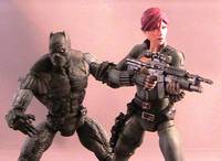 Black Widow and Black Panther (Avengers) Custom Action Figure