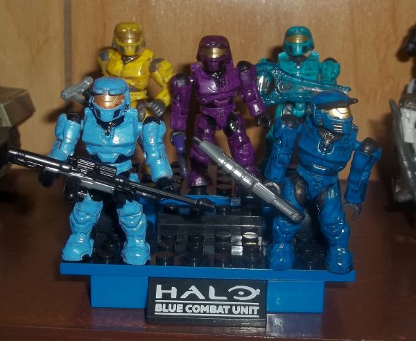 Mega Bloks: Blue Team (Rvb) (Halo) Custom Miniature / Figurine