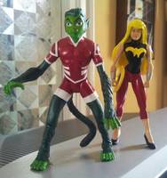 Beast Boy, Icon, & Stan Lee's Batman (Group Picture) (DC Universe) Custom Action Figure