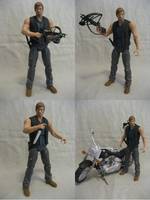 Daryl Dixon and Motorcycle [Season 3] (Walking Dead) Custom Action Figure