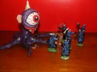 One Eyed,One Horned Purple Sea Monster (Original) Custom Miniature / Figurine